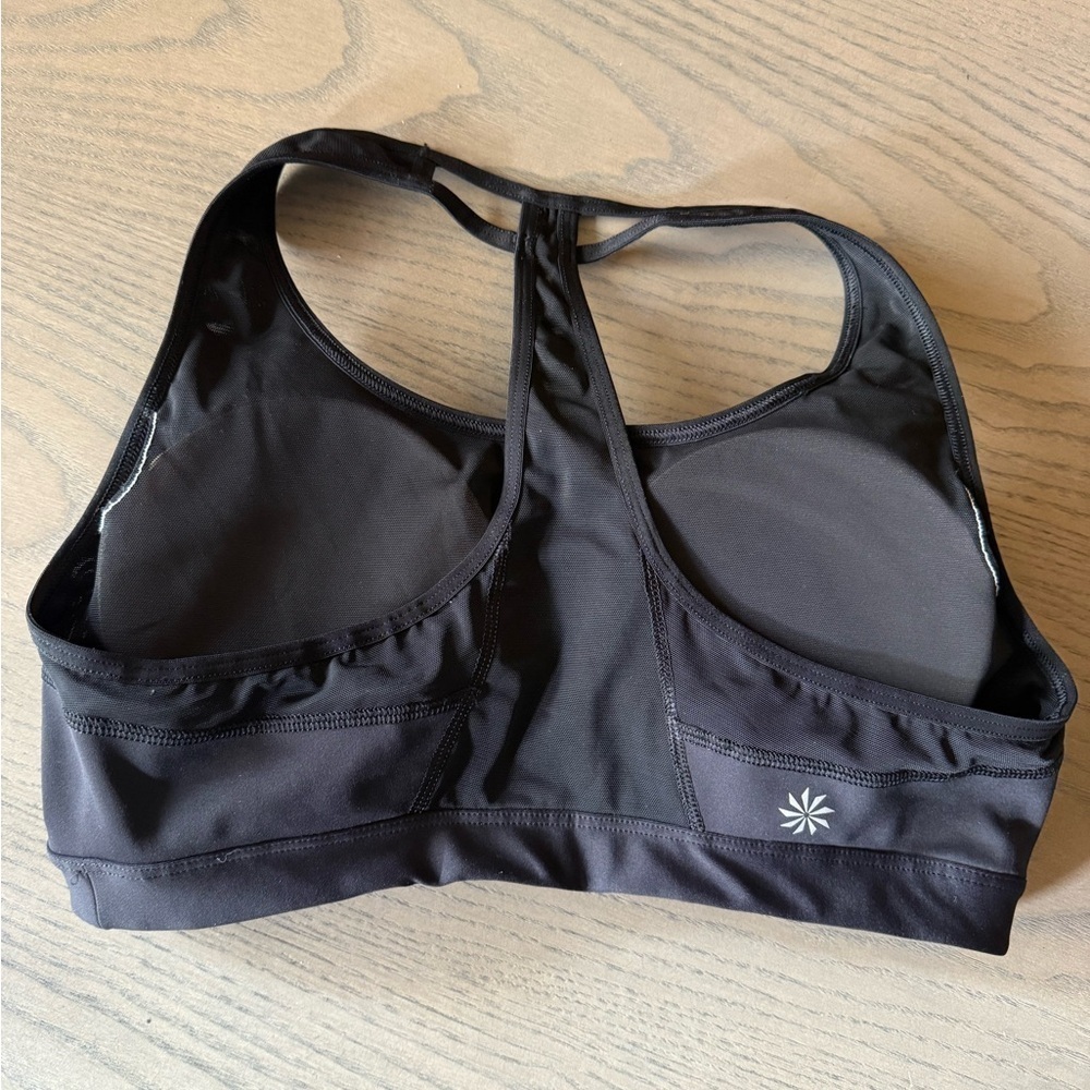 Athleta Push The Limit Sports Bra Black Medium - Picture 2 of 3